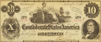 p46a from Confederate States of America: 10 Dollars from 1862